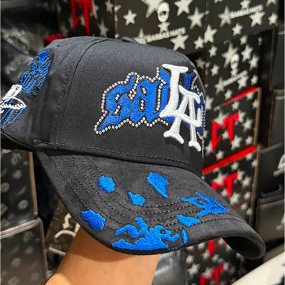 CAPNOWHITE-1 | Gorra Dandy LA Graffiti Azul