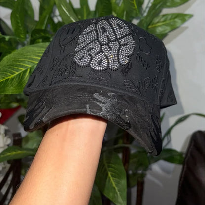 CAPNOWHITE-116 | Gorra Sad Boy Relieve Negra