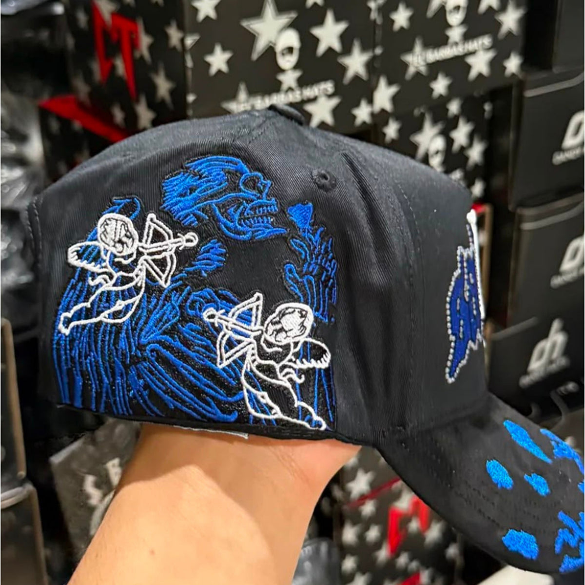 CAPNOWHITE-2 | Gorra Dandy LA Graffiti Azul